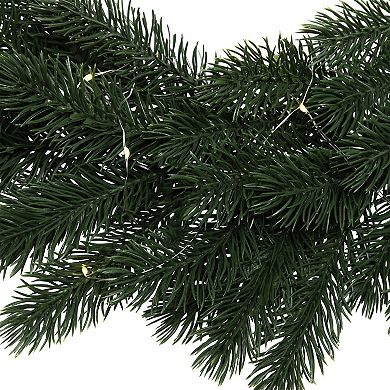 Northlight 24-Inch Pre-Lit Battery Operated Lush Pine Artificial Wreath