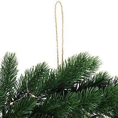 Northlight 24-Inch Pre-Lit Battery Operated Lush Pine Artificial Wreath
