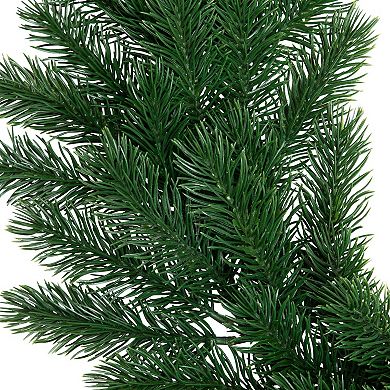 Northlight 24-Inch Unlit Real Touch Evergreen Pine Artificial Christmas Wreath