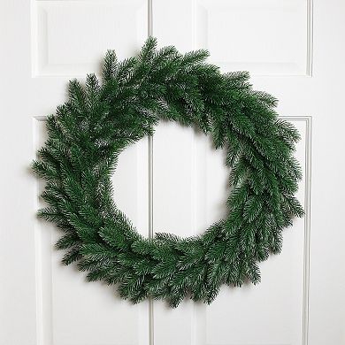Northlight 24-Inch Unlit Real Touch Evergreen Pine Artificial Christmas Wreath