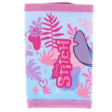 Textiel Trade Kid's Disney Lilo & Stitch Hawiian Hook & Loop Tri Fold Wallet