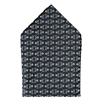 Ascentix Pirate Skull and Crossbones Pocket Square