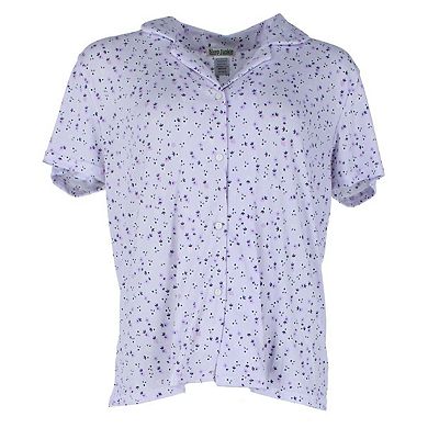 Sleep Junkie Women's Ditsy Floral Notch Collar Short Sleeve and Shorts Set