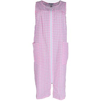 Elegant Emily Women's Woven Gingham Sleeveless Duster