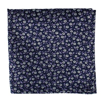 Ascentix Metallic Flowers and Leaves Pocket Square