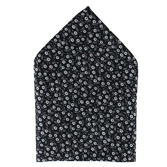 Ascentix Metallic Flowers and Leaves Pocket Square