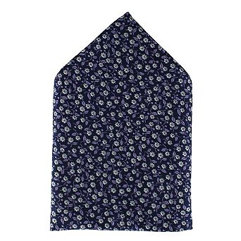 Ascentix Metallic Flowers and Leaves Pocket Square