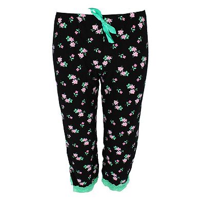 Mentally Exhausted Women's Floral Racerback Sleeveless Capri Set