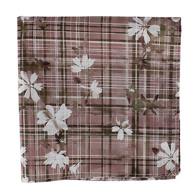 Ascentix Floral and Plaid Cotton Handkerchief