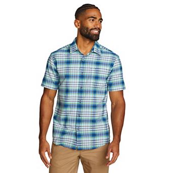 Men's Eddie Bauer Short Sleeve Pack It Seersucker Shirt