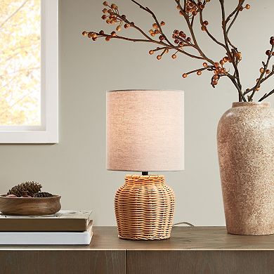 Rattan Accent Table Lamp