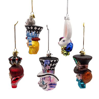 Kurt Adler 5-pc. Alice In Wonderland Christmas Ornament Set