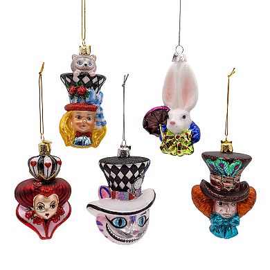 Kurt Adler 5-pc. Alice In Wonderland Christmas Ornament Set