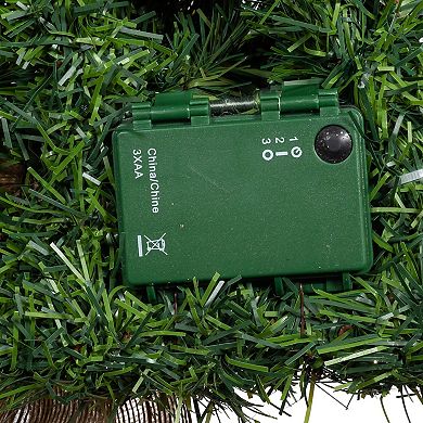 Kurt Adler Artificial 22-Inch Light-Up Wall Tree with Berries & Pomegranate