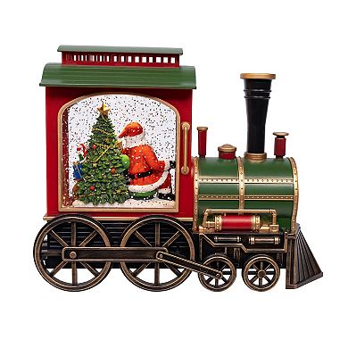 Kurt Adler 7.6-Inch LED Light Santa Train Table Decor