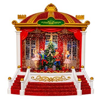 Kurt Adler LED Ballet Theater Spinning Glitter Water Table Decor