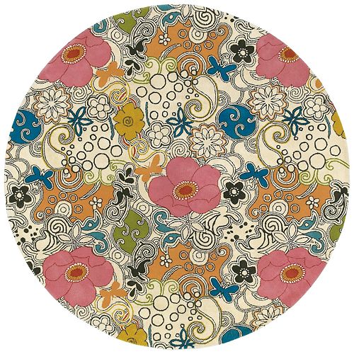 Surya Goa Floral and Paisley Rug - 5'9'' Round