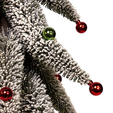 Kurt Adler Snowy Curly Tree with Mini Bells Table Decor
