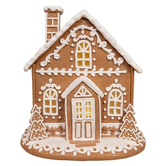 Kurt Adler Battery-Operated Gingerbread House Table Decor