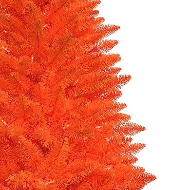 Kurt Adler 4.5-ft. Battery-Operated LED Pre-Lit Orange Artificial Potted Tree