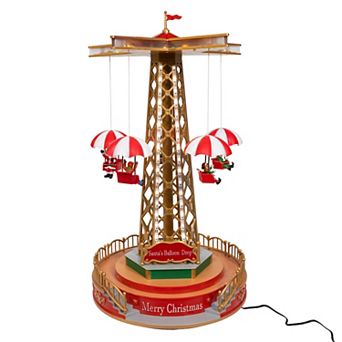 Kurt Adler LED Musical Santa Balloon Drop Table Decor