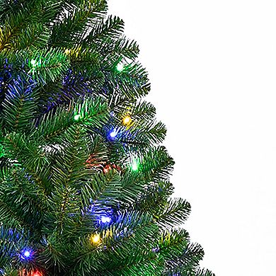 Kurt Adler 6.5-ft. Pre-Lit Multicolor LED Artificial Christmas Tree