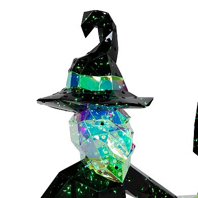 Kurt Adler 3-pc. Pre-lit Holographic Witch & Ghosts Outdoor Decor Set