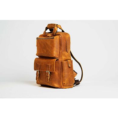 The MANN Bag Large Capacity Leather Camera Backpack