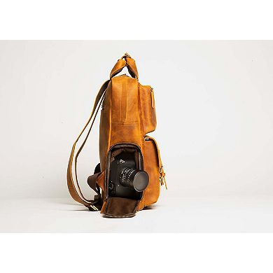 The MANN Bag Large Capacity Leather Camera Backpack