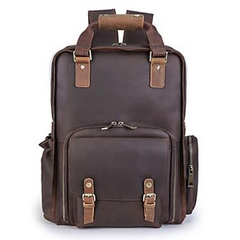 The Gaetano Large Leather Backpack Camera Bag