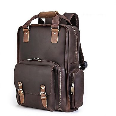 The Gaetano Large Leather Backpack Camera Bag
