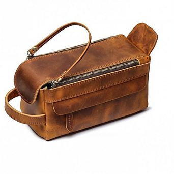 Dado Leather Dopp Kit Handmade Leather Toiletry Bag
