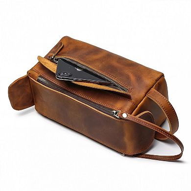 Dado Leather Dopp Kit Handmade Leather Toiletry Bag