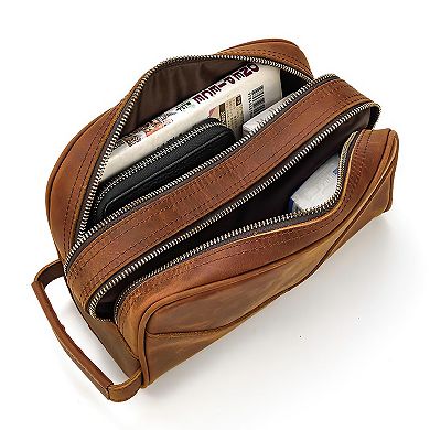 The Nomad Toiletry Bag Genuine Leather Travel Toiletry Bag