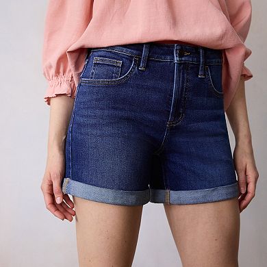 Women's LC Lauren Conrad High Rise 5-Inch Rolled Cuff Shorts