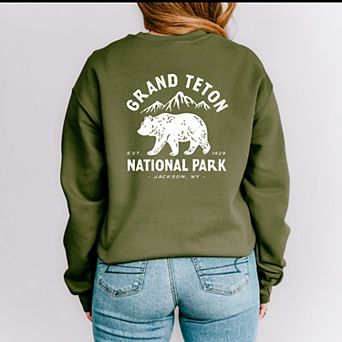 Simply Sage Market Vintage Grand Teton National Park Front And Back Sweatshirt