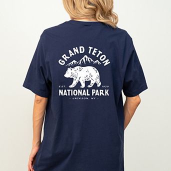 Simply Sage Market Vintage Grand Teton National Park Front And Back Short Sleeve Tee