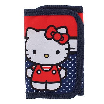 Textiel Trade Girl's Hello Kitty Americana Hook & Loop Closure Tri Fold Wallet