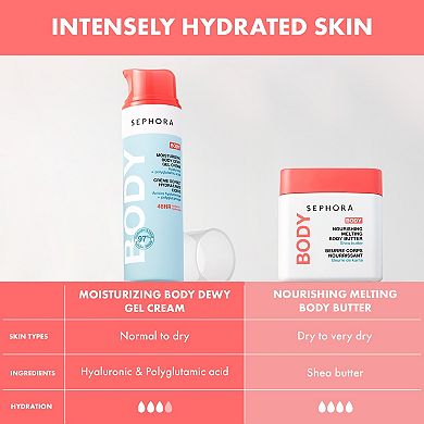 Body Dewy Gel Cream with Hyaluronic + Polyglutamic Acid