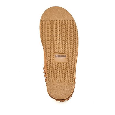 Dearfoams Queenstown Women's Suede Genuine Shearling Slip-On Clogs