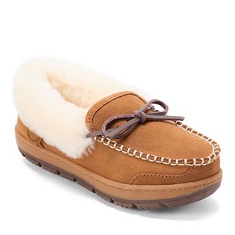 Fireside by Dearfoams Women's Gladstone Genuine Shearling Moccasin Slippers