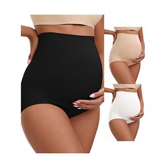 3 Packs Women's High Waist Maternity Briefs Hip Lifter Seamless Comfortable Pregnancy Ladies Panties