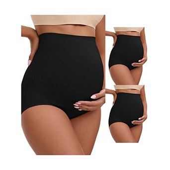 3 Packs Women's High Waist Maternity Briefs Hip Lifter Seamless Comfortable Pregnancy Ladies Panties