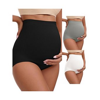 3 Packs Women's High Waist Maternity Briefs Hip Lifter Seamless Comfortable Pregnancy Ladies Panties