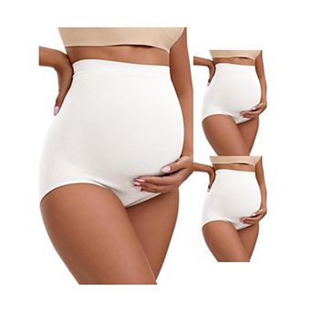 3 Packs Women's High Waist Maternity Briefs Hip Lifter Seamless Comfortable Pregnancy Ladies Panties