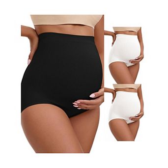 3 Packs Women's High Waist Maternity Briefs Hip Lifter Seamless Comfortable Pregnancy Ladies Panties