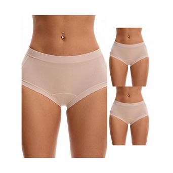 3 Packs Women's High Rise Modal Underpants Full Coverage Soft Briefs Underwears