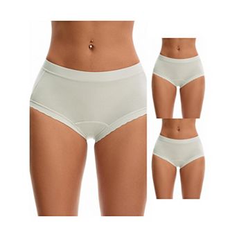 3 Packs Women's High Rise Modal Underpants Full Coverage Soft Briefs Underwears