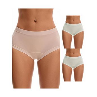 3 Packs Women's High Rise Modal Underpants Full Coverage Soft Briefs Underwears