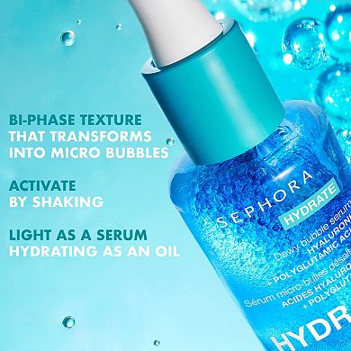 HYDRATE - Dewy Bubble Serum with Hyaluronic + Polyglutamic Acids